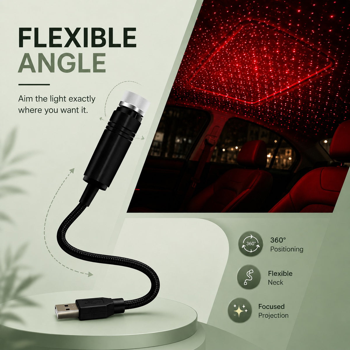 USB Ceiling Moon & Earth Projection Light