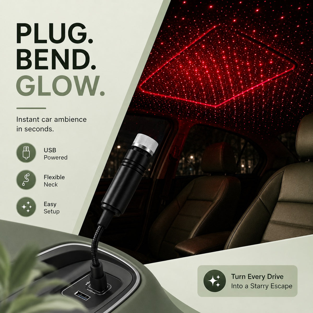USB Ceiling Moon & Earth Projection Light