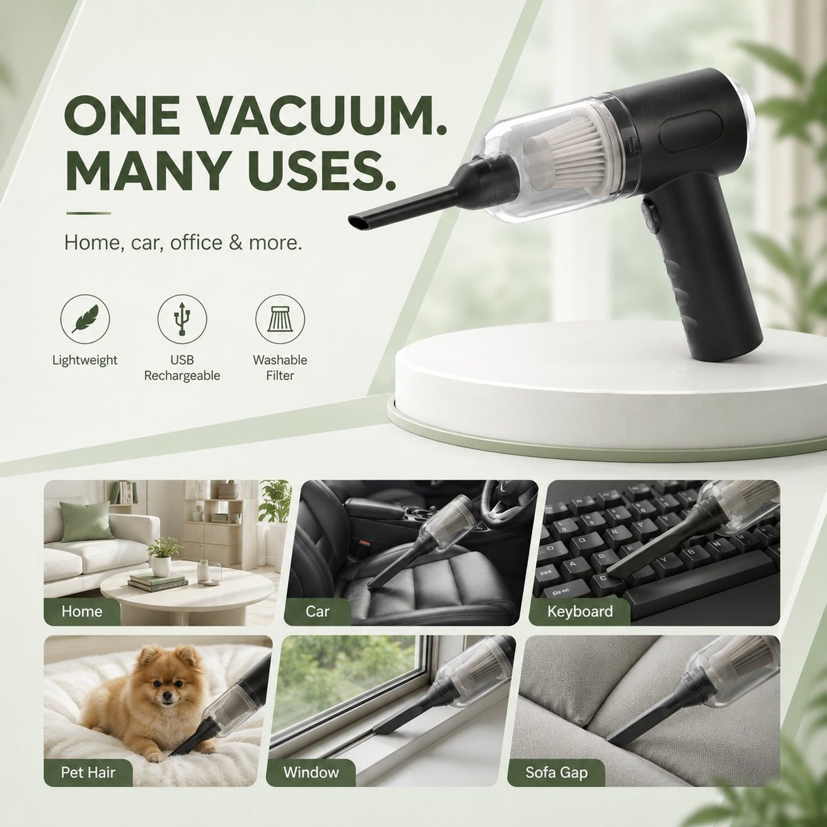 Cordless Handheld Rechargeable Vacuum Cleaner & Air Blower