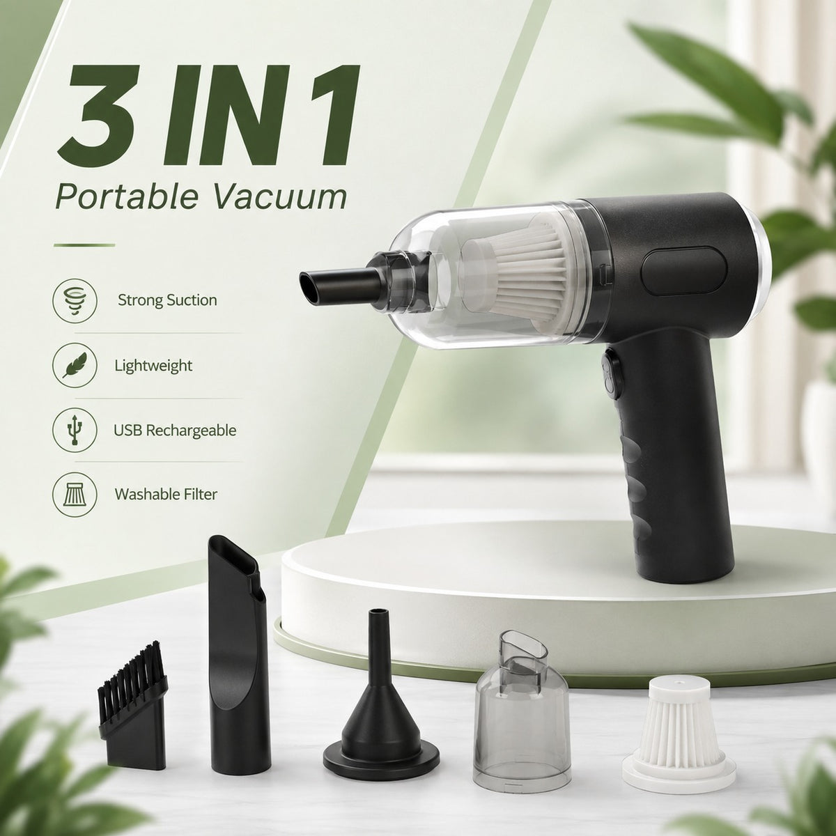 Cordless Handheld Rechargeable Vacuum Cleaner & Air Blower